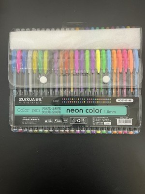 New Zuixua Color Pens Neon Color 1.0mm HG6107-48 Made in China 48 Count