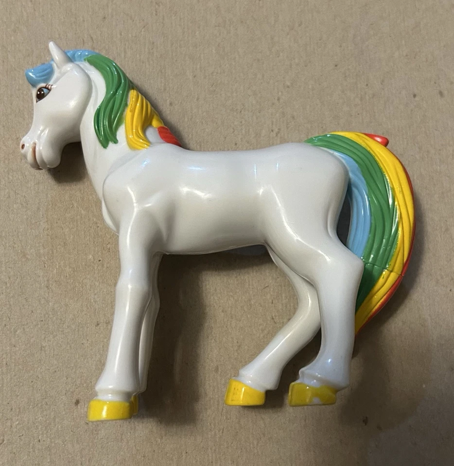 Caballo Rainbow Brite Starlite 1983 Vintage Juguete Sello Unicornio Foto 3 de 3