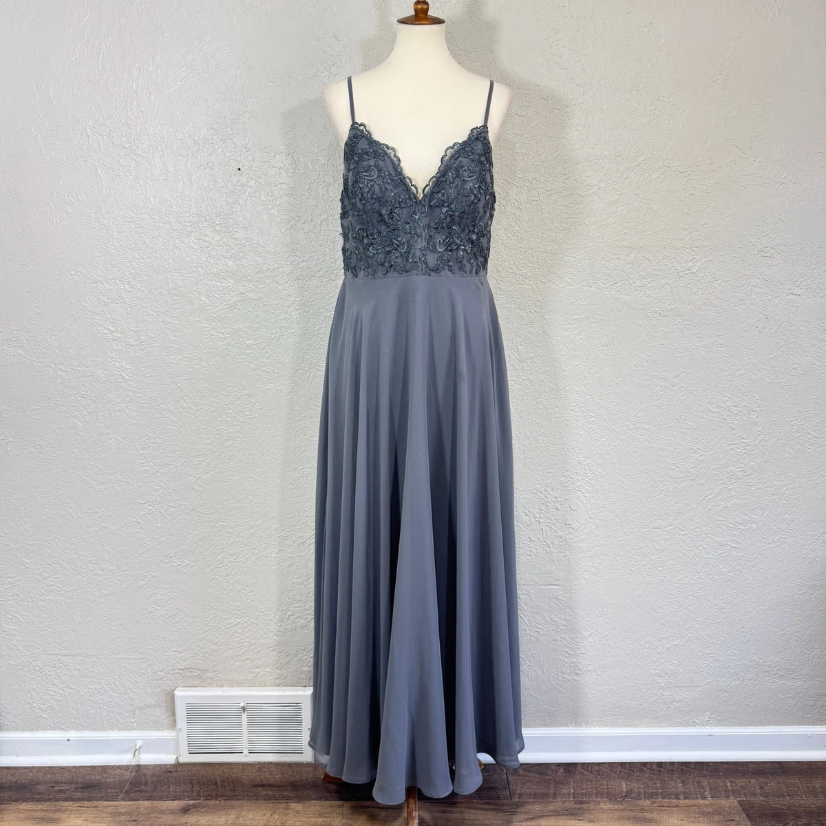 Lace Gray Bridesmaid Dresses for sale | eBay