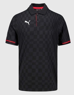 AUTHENTIC PORSCHE PUMA MEN'S TEAM1 Black POLO  DDP NO US CUSTOMS FEE