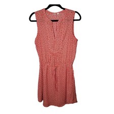 Gap Small Tall Red Floral Sleeveless Dress