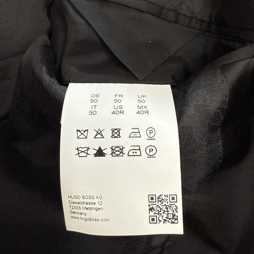 Hugo Boss blazer 40R black velvet satin formal floral paisley wedding tuxedo tux - Picture 18 of 20