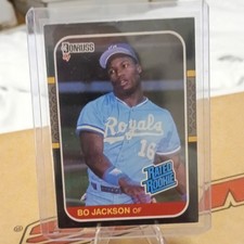 Donruss 1987 Rated Rookie Bo Jackson #35 Kansas City Royals MLB Baseball Card. rookie card picture