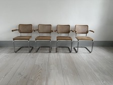 Thonet S64 Set aus 4 Bauhaus Freischwinger, Buche Natur