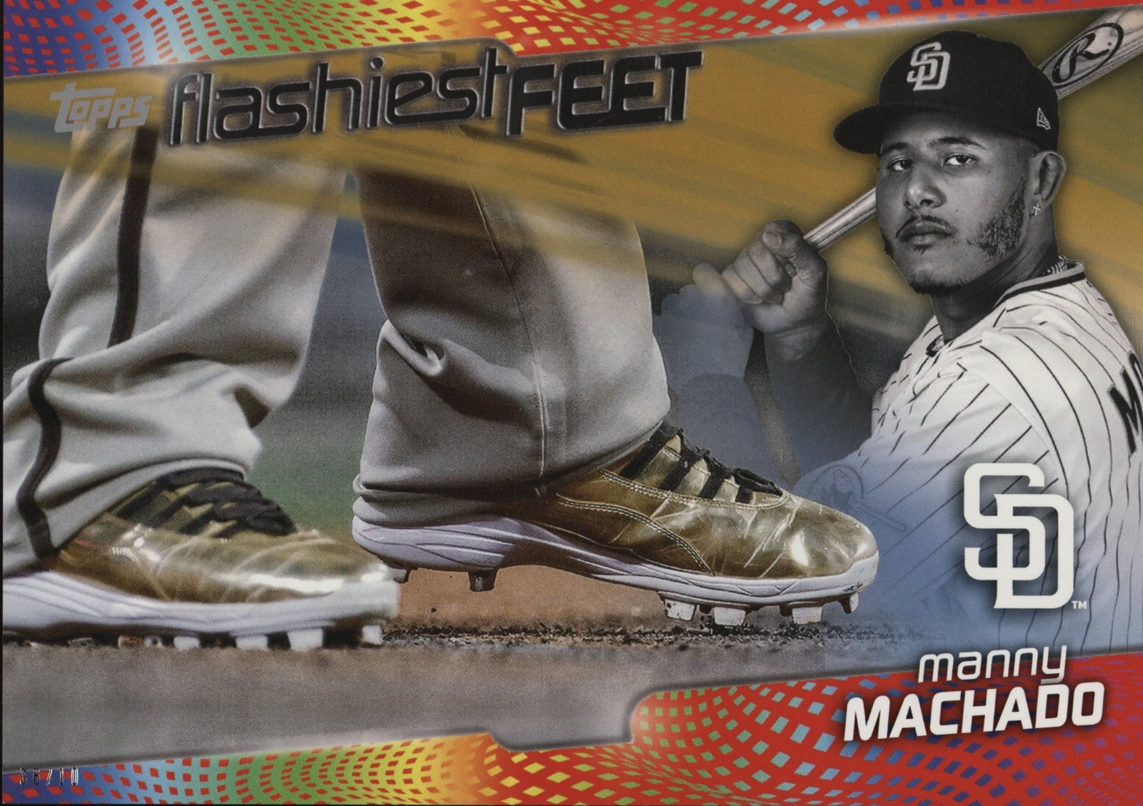 2022 Topps Flashiest Feet Gold #FF-3 Manny Machado San Diego Padres 6/10