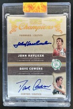 2009-10 National Treasures Dave Cowens John Havlicek Champions Combos Auto #/25