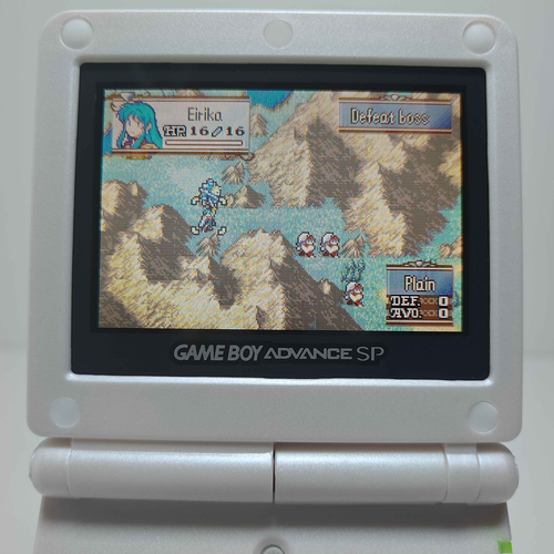 Nintendo Game Boy Advance SP - Pure Pearl White Snow AGS-101 Restored Brighter - Picture 4 of 16