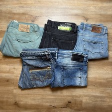 Lote de 5 Jeans Diesel Para Hombre Talla 36-38 Estilos Mixtos Venta al por mayor Denim Revendedor Lote