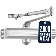 Lawrence Medium/Heavy Duty Door Closer Commercial Grade 1 Aluminum (AL)