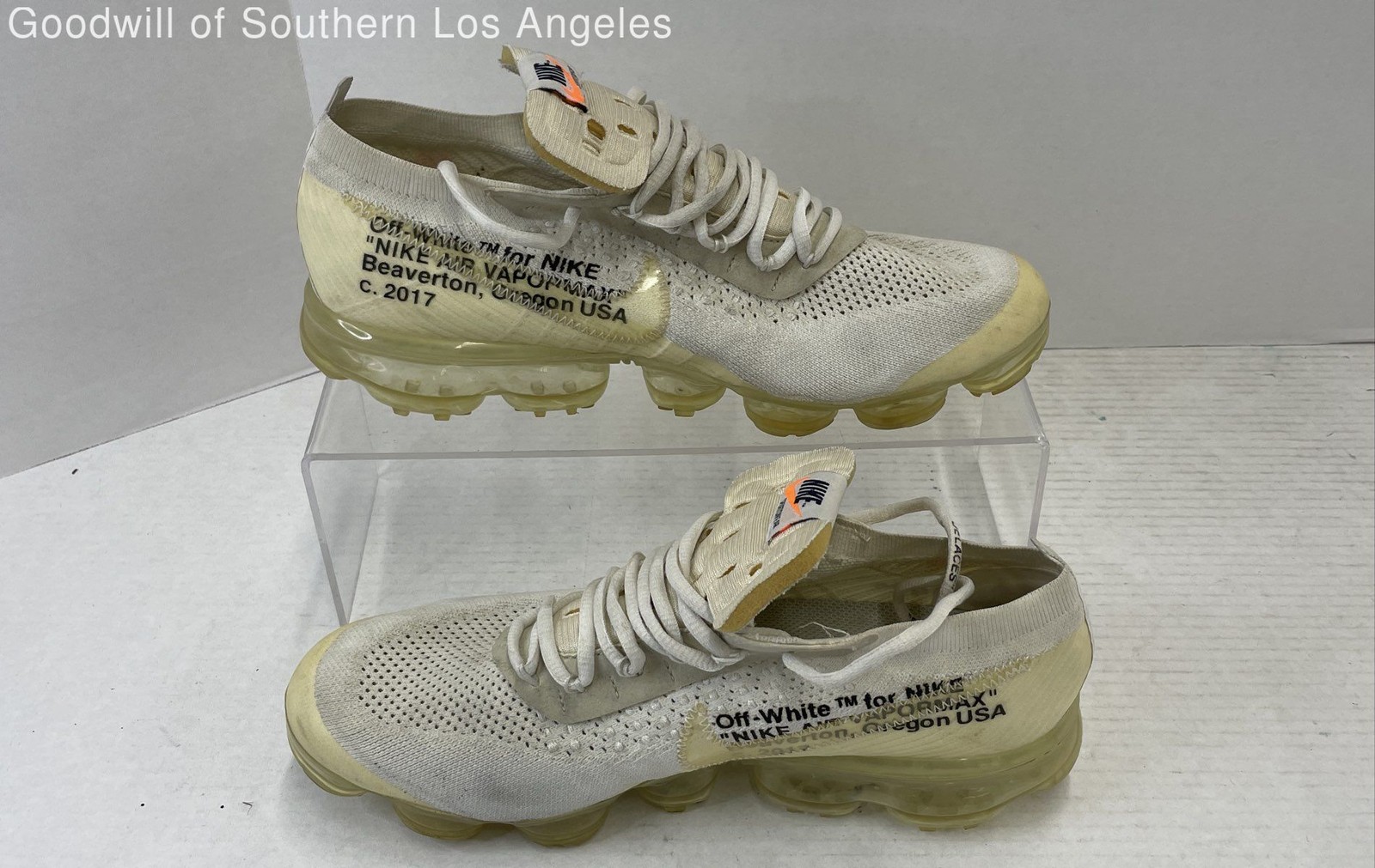 Nike Off-White Air VaporMax AA3831-100 Sail White Orange Men's US 13 thumbnail 3