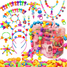 Snap Pop Beads Jewelry Making Kit for Girls with 700 Pcs Arts and Crafts Toys f