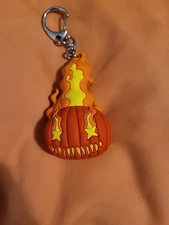 Flaming Pumpkin Trick R Treat Figural Keychain Monogram International 