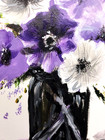 LOVELESS PURPLE FLOWERS -  11 x 15  on paper living room decor COA — photo 2