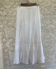 Edwardian full length tea skirt with lace detail, waist 28 inches