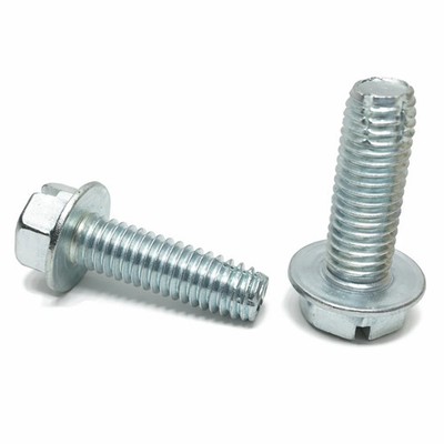 BULK BOX! 3/8''-16x3'' Indent Hwh Slot Thread Cutting Screws Type Zinc CR+3 400pcs