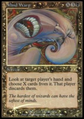1x Mind Warp - Foil Heavy Play MTG Magic - Kid Icarus -