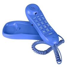 Slimline Blue Colored Phone for Wall Or Desk with Memory