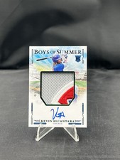 2025 Panini Boys of Summer Kevin Alcantara Jumbo RC Patch Emerald Auto #4/5