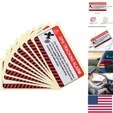 10 Bright GPS Tracking Stickers - Waterproof Anti-Theft Car Decals, 2x4 inch