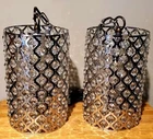 Set Of 2 Kimberly Contemporary 1 Bulb Light Mini Crystals & Chrome Hanging 9½"