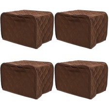 Cubierta protectora antipolvo de poliéster con funda tostadora marrón 4 piezas para uso en cocina