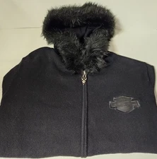 2009 Harley Davidson Women’s Black Zip-Up Jacket