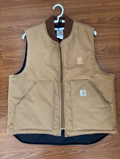 Carhartt Men's Arctic-Quilt Lined Duck Vest w/ NAPA Logo - Brown, Large Regular