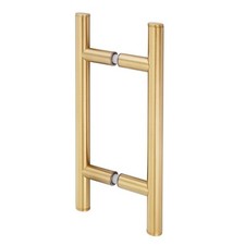 Counterpoint 8" Center-to-Center Back-to-Back Double Sided Pull - Brushed Brass