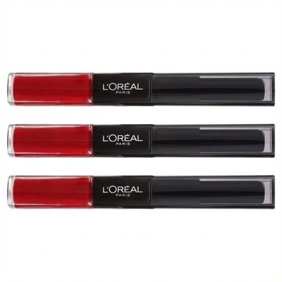 L'Oreal Paris Infallible Pro Last 2 Step Lipstick, Continual Crimson, 3 Pack