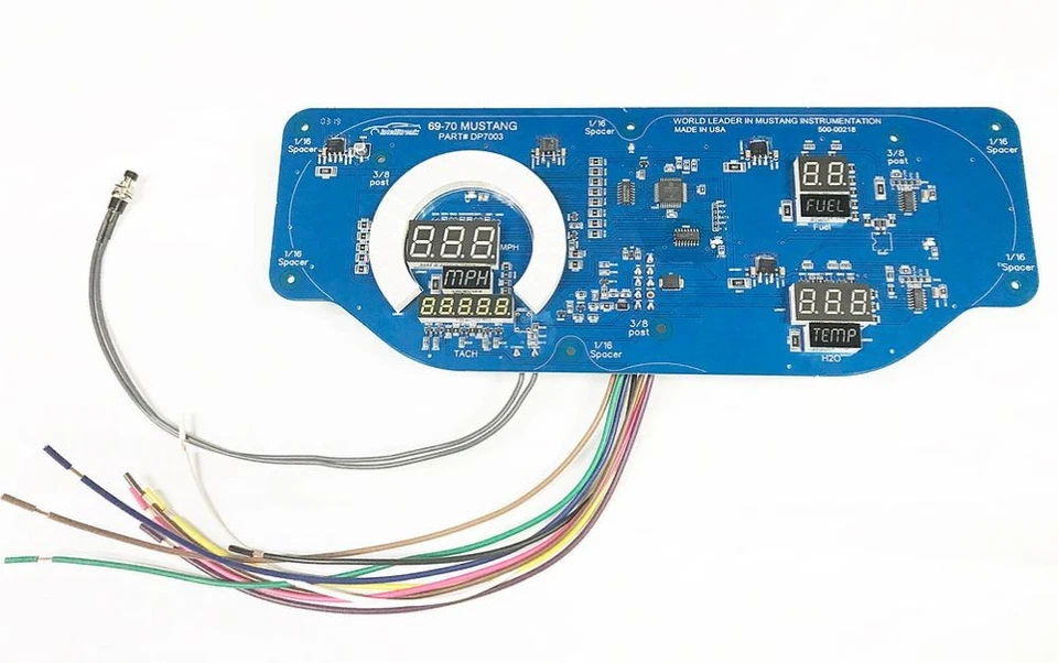 Intellitronix 1969-1970 Ford Mustang LED Digital DP7003 - Azul DP7003B Foto 3 de 4