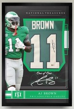 AJ Brown Signed Jersey Framed W/ Beckett BAS COA Philadelphia Eagles Green Auto