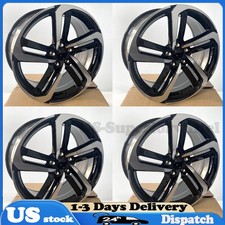 Set Of 4 New 19 Black Alloy Wheel Rim Replacement For 2018-2022 Honda Accord