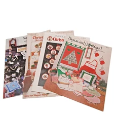 Cross Stitch Pattern Books & 1 Leaflet Vintage Christmas Designs 1970s 80s 90s