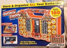 NEW Battery Daddy Storage System Organizer Holds 180 Various, Tester