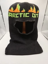 Vintage Artic Cat Ski Mask Black Purple Acrylic Full Face Snowmobile 70s 80s