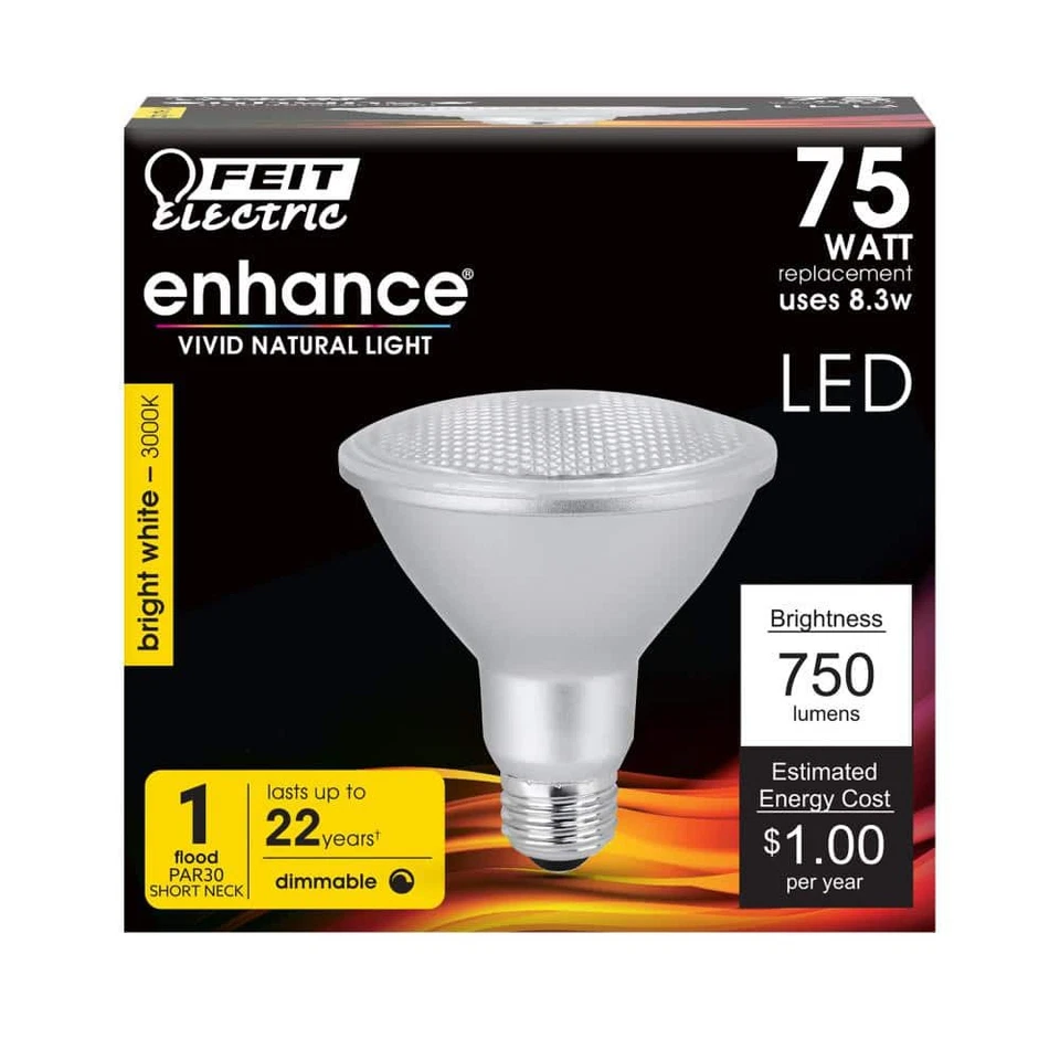 Feit Electric 75Watt Equivalent PAR30 Short Neck Dimmable Title 20 90+ CRI E26 - Image 3 of 4