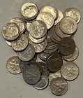 One Roll of 50 Silver Roosevelt Dimes. $5 Face Value.
