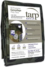 TCM-0810 Camouflage All Purpose 7-Mil Poly Tarp, 8 X 10 Ft, Green/Black