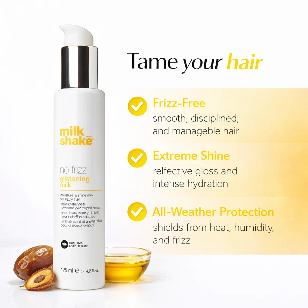 Milk_Shake No Frizz Glistening Milk 125ml| Anti-Frizz & ++ Shine & Heat Protect