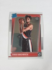 2021-22 Panini Donruss Optic Rated Rookie Greg Brown III No. 195