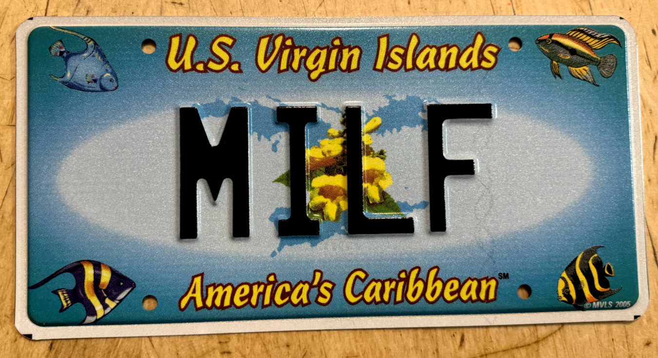 U.S. VIRGIN ISLANDS GRAPHIC VANITY LICENSE PLATE 
