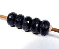 5 Pcs. Natural Black Tiger Eye's Gemstone Big Hole Beads Large Hole Beads 14x8mm