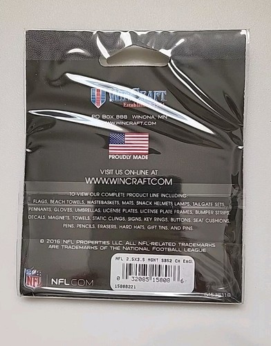 Philadelphia Eagles 2018 NFL Super Bowl LII Champions Magnet - 2-1/2" X 3-3/4" - Picture 3 of 4