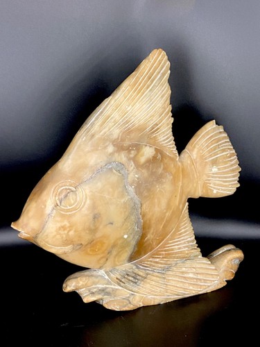 Scultura di Fattura Orientale - Pesce in Pietra Dura - Prima Metà XX sec. - Foto 5 di 9