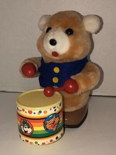 Vintage 1986 HanStar Bear w/ Drum Battery Operated Toy Taiwan Working See VIDEO
