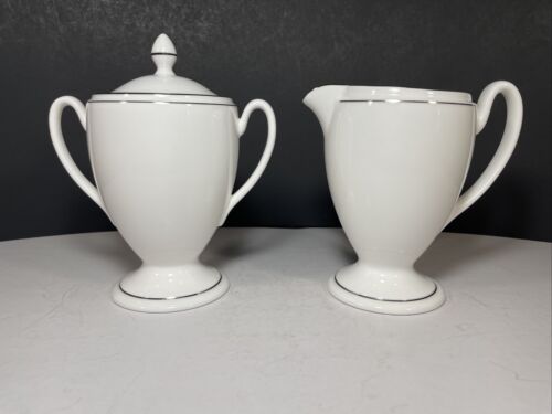 Waterford KILBARRY PLATINUM Sugar & Creamer Bone China Discontinued Pattern - Picture 4 of 16