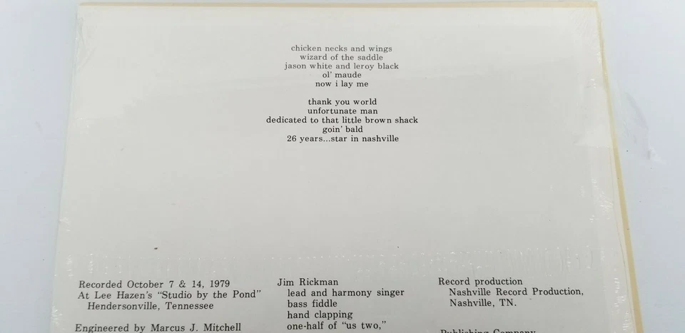 US TWO AND HIM " out standing in the field " vinyl record (released  1979) - New - Image 3 of 4