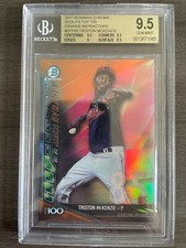 2017 Bowman Chrome Triston McKenzie Scouts Top 100 Orange Refractor #/25 BGS 9.5