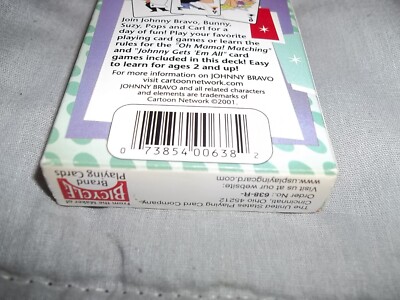 NEW Johnny Bravo Playing Cards Bicycle Factory Sealed Deck with