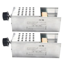 2X AC 220V 6000W SCR Voltage Regulator Motor Speed Controller Thermostat Dimmer